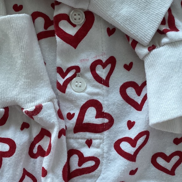 ♥️Heart covered ♥️Onesie PJs jumpsuit thermals - Picture 8 of 9